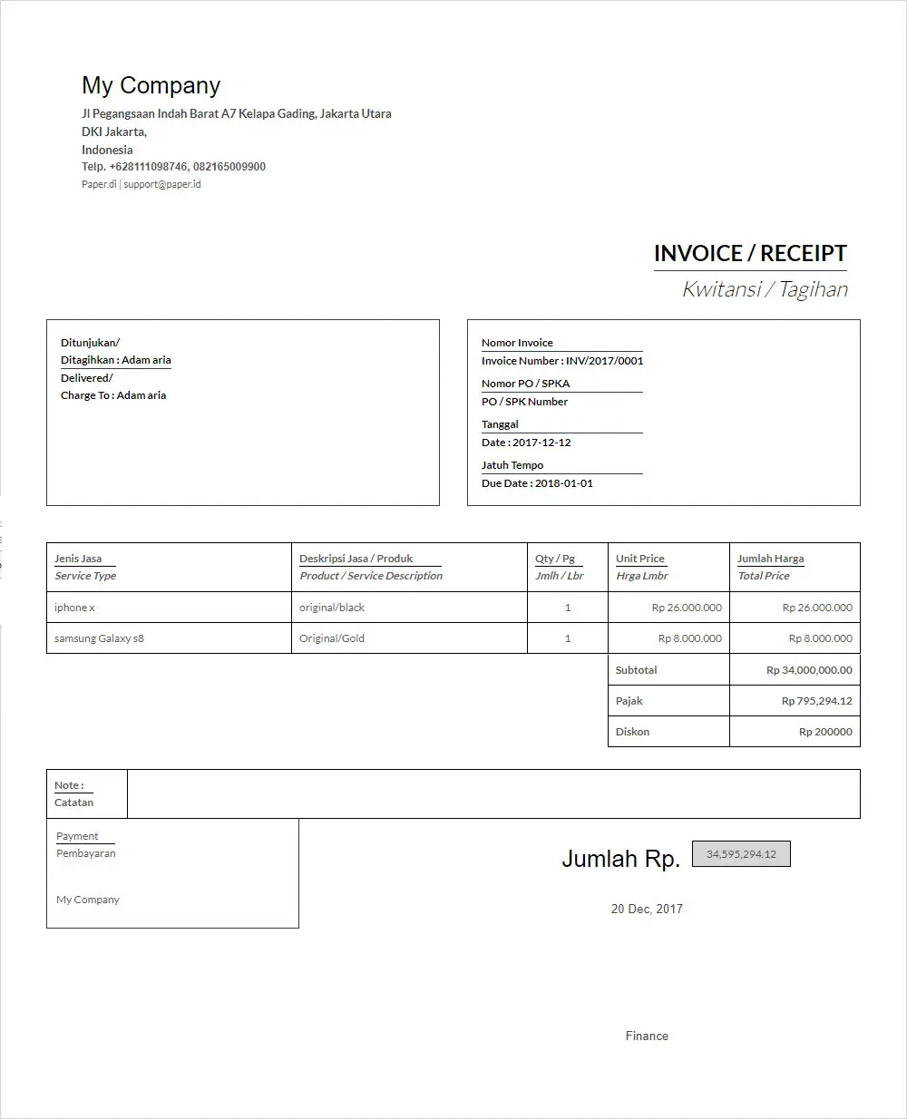 template invoice 2
