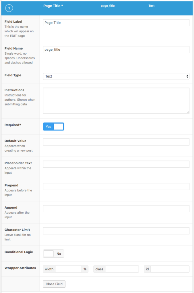 acf text field example
