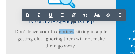 editing text in visual builder in divi