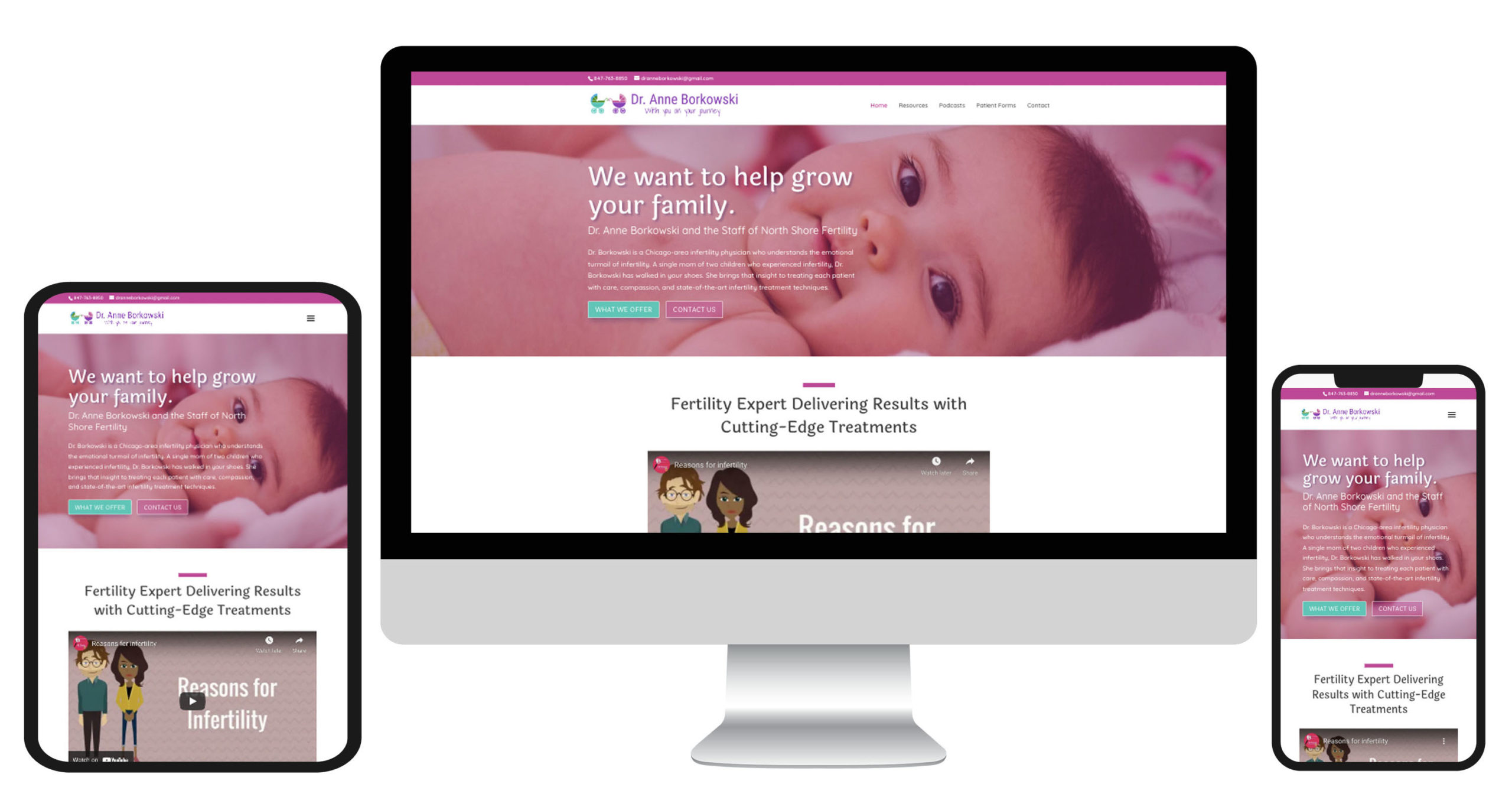 North Shore Fertility responsive website mockup