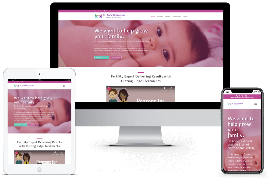 North Shore Fertility responsive website mockup