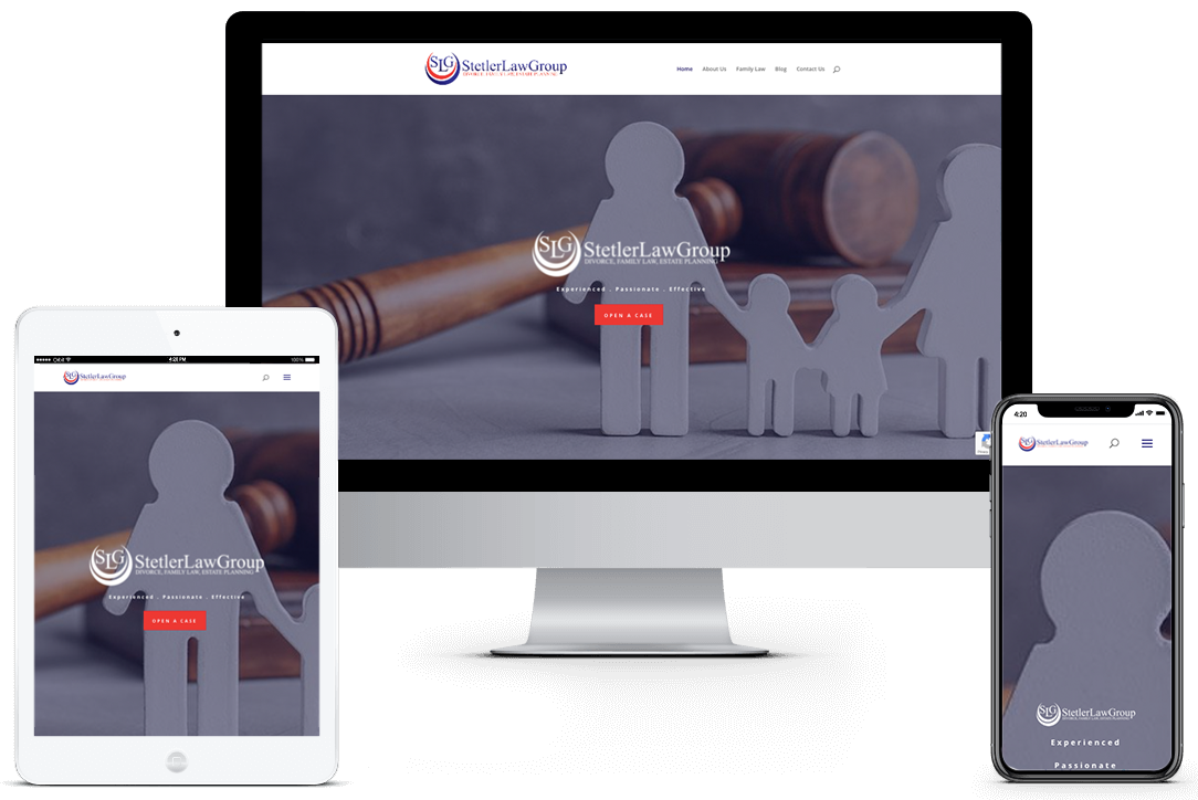 Stetler Law Group responsive website mockup