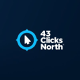 43 Clicks North . logo picture