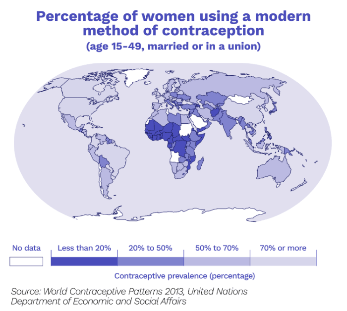 Image of Modern contraception around the world