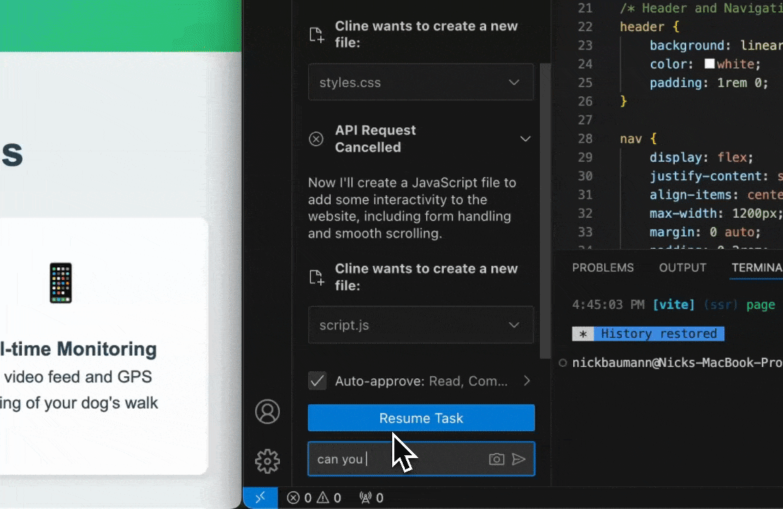 Checkpoint restoration demonstration