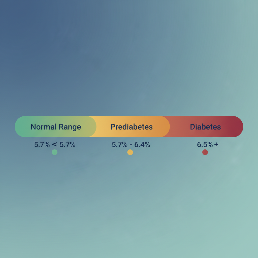 당화혈색소 수치 구간별 정상, 전단계, 당뇨 기준을 정리한 비교 차트
