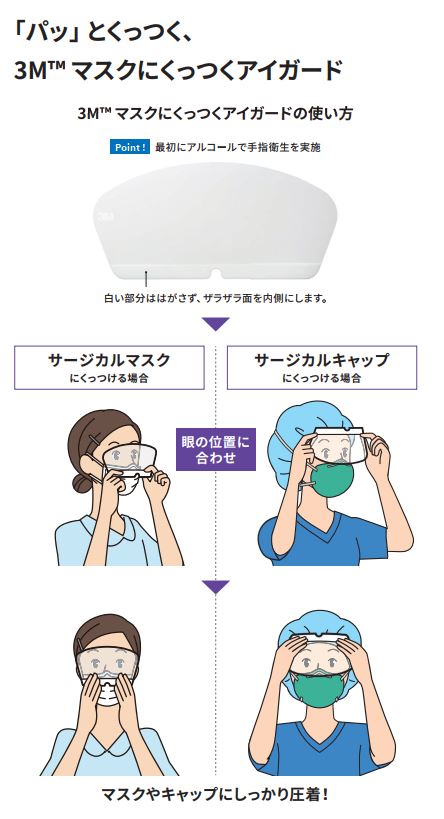 即納高品質3M マスクにくっつくアイガード 衛生医療用品・救急用品