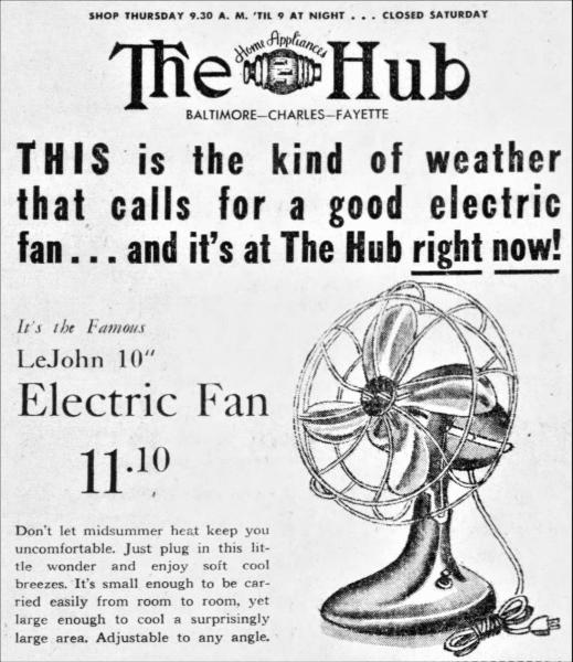 Ad for a Le John fan, 1946