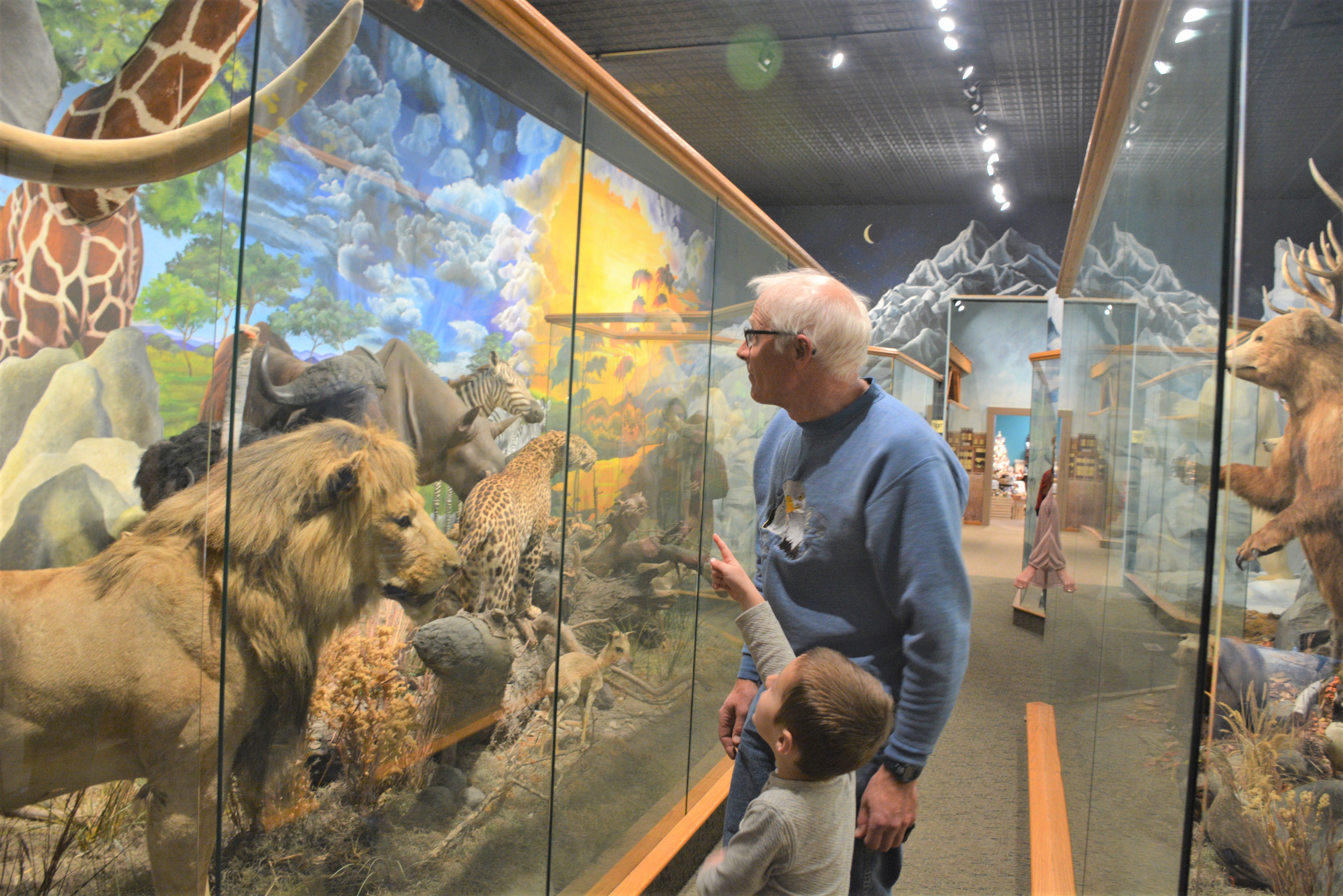 Brody and Grandpa at the Museum