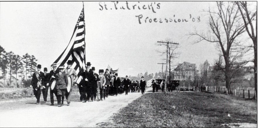 St. Patrick's Day Procession down Abbey Lane, 1908