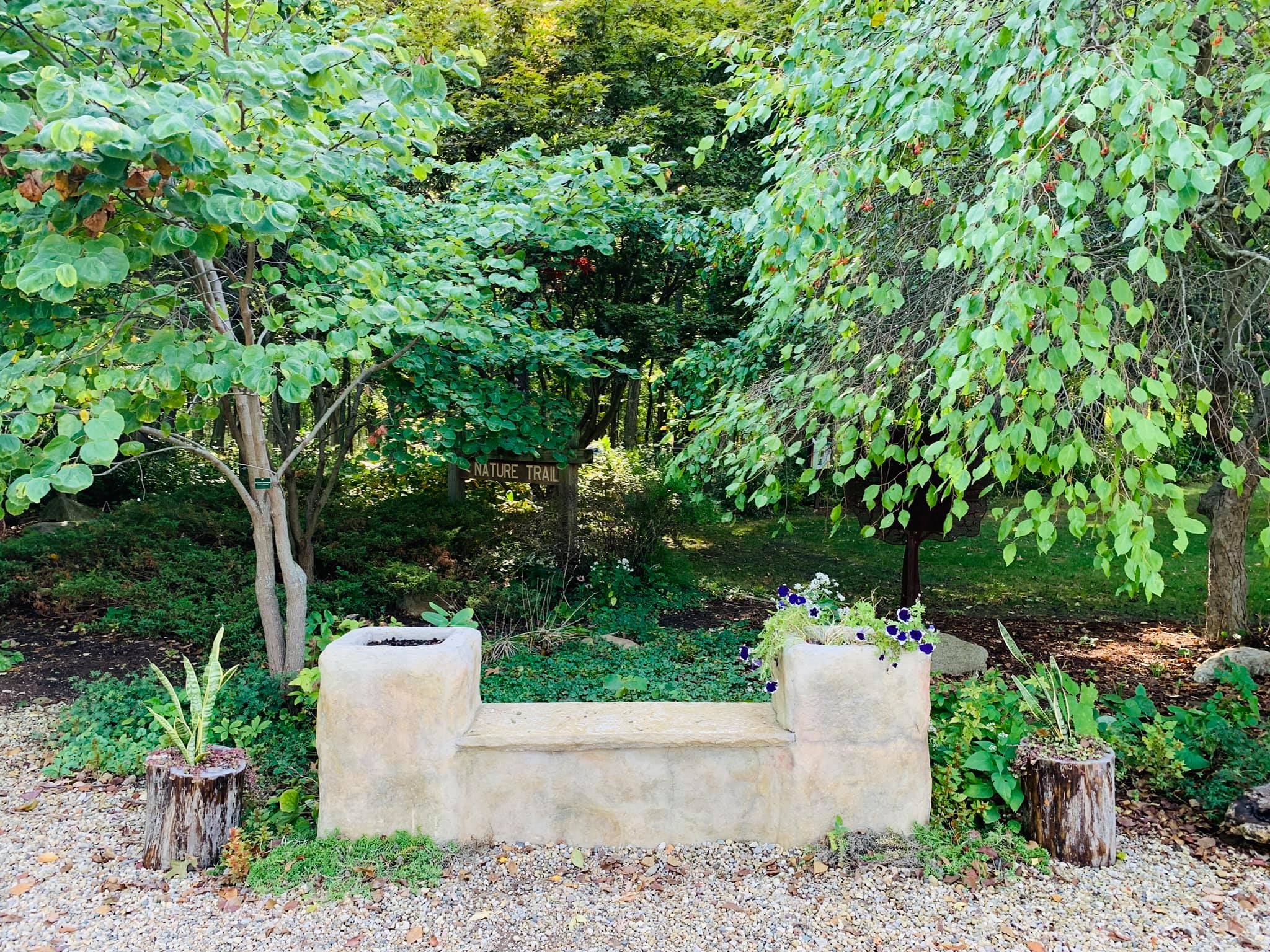 Decorative Bench in Mabery Gelvin Botanical Garden