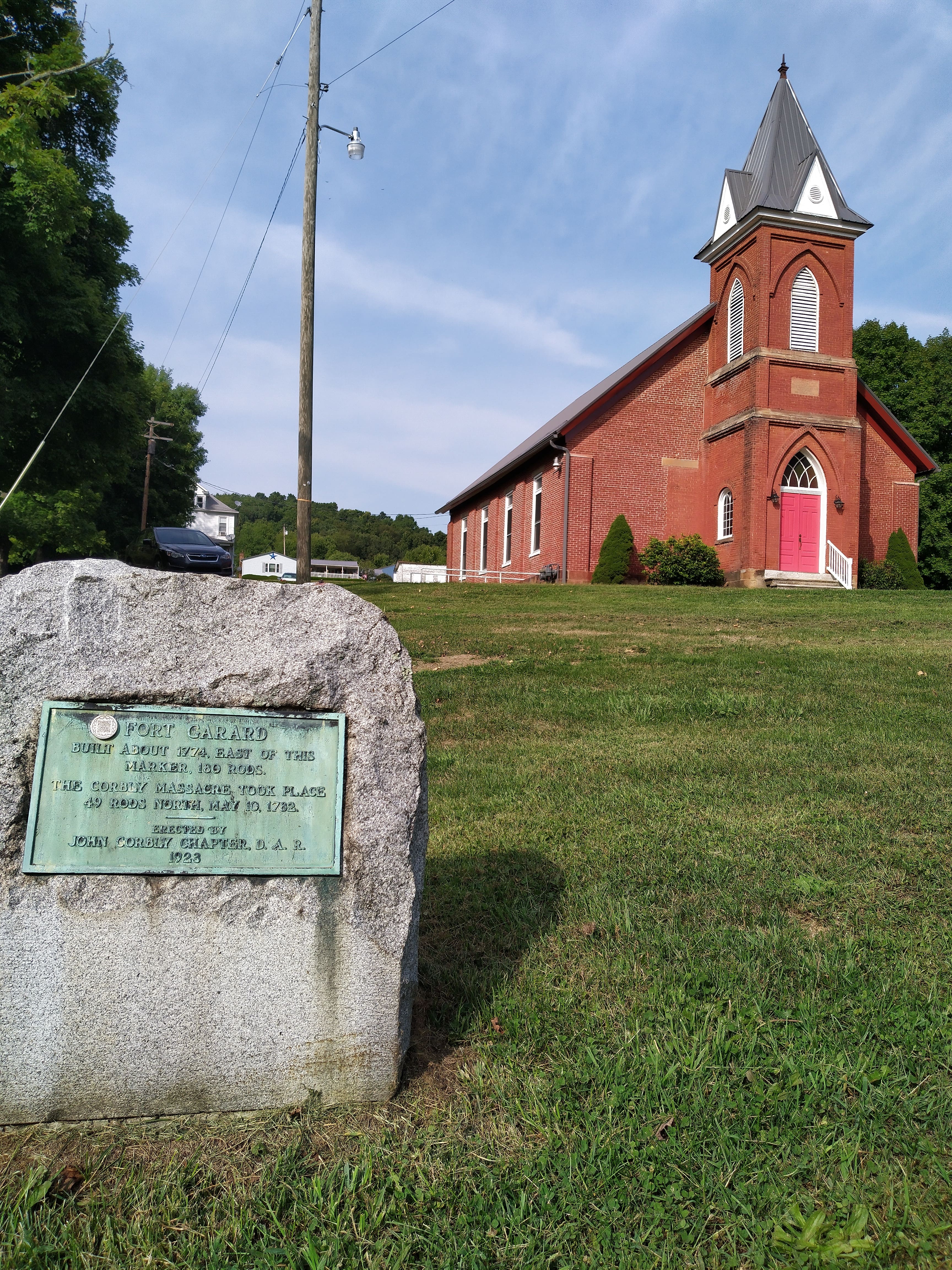 Daughters of the American Revolution tablet to Garard's Fort to