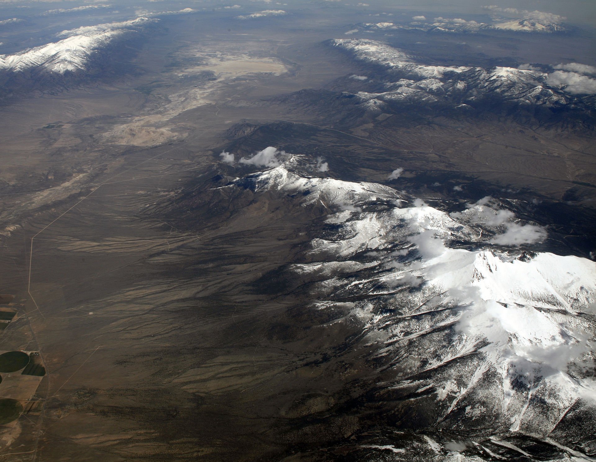 Wheeler Peak as seen from the air.