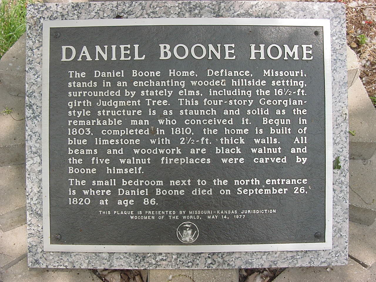 This historical marker provides information the house.