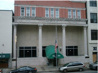 The front of the Elks Lodge.