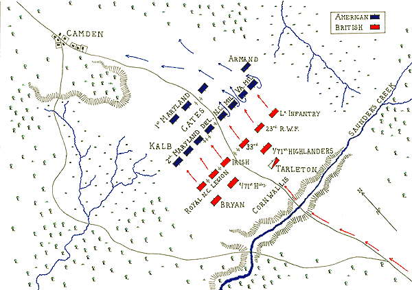 American forces clashed with British troops but soon withdrew from the battlefield in a panicked retreat