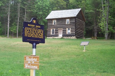 A general view of the Knox Cabin taken present-day.