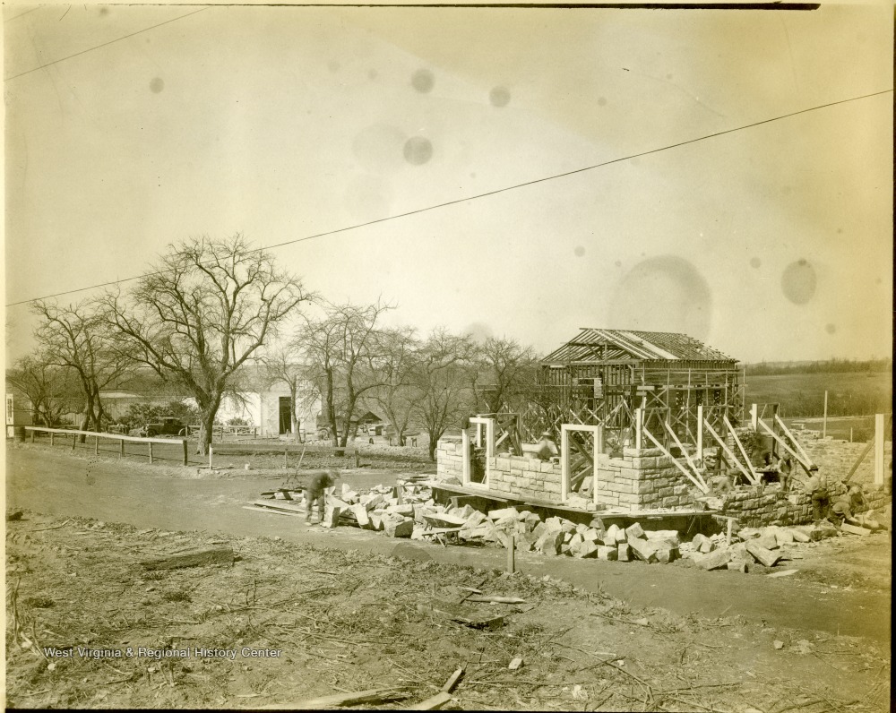 The construction of the Administration Building in 1934