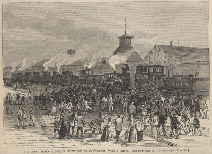 Depiction of the strike in Martinsburg, West Virginia.