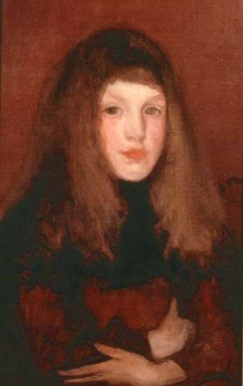 Whistler's "A Study in Rose and Brown" ca.1895