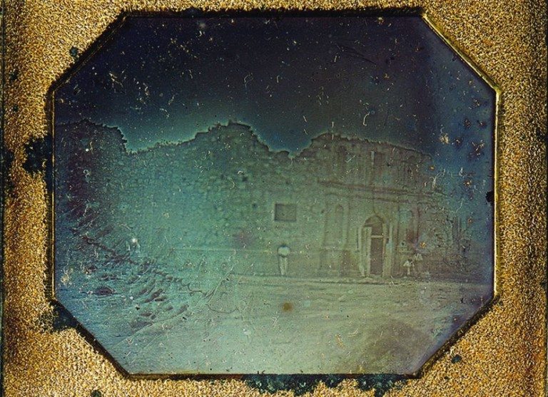 The oldest known photo of The Alamo. 