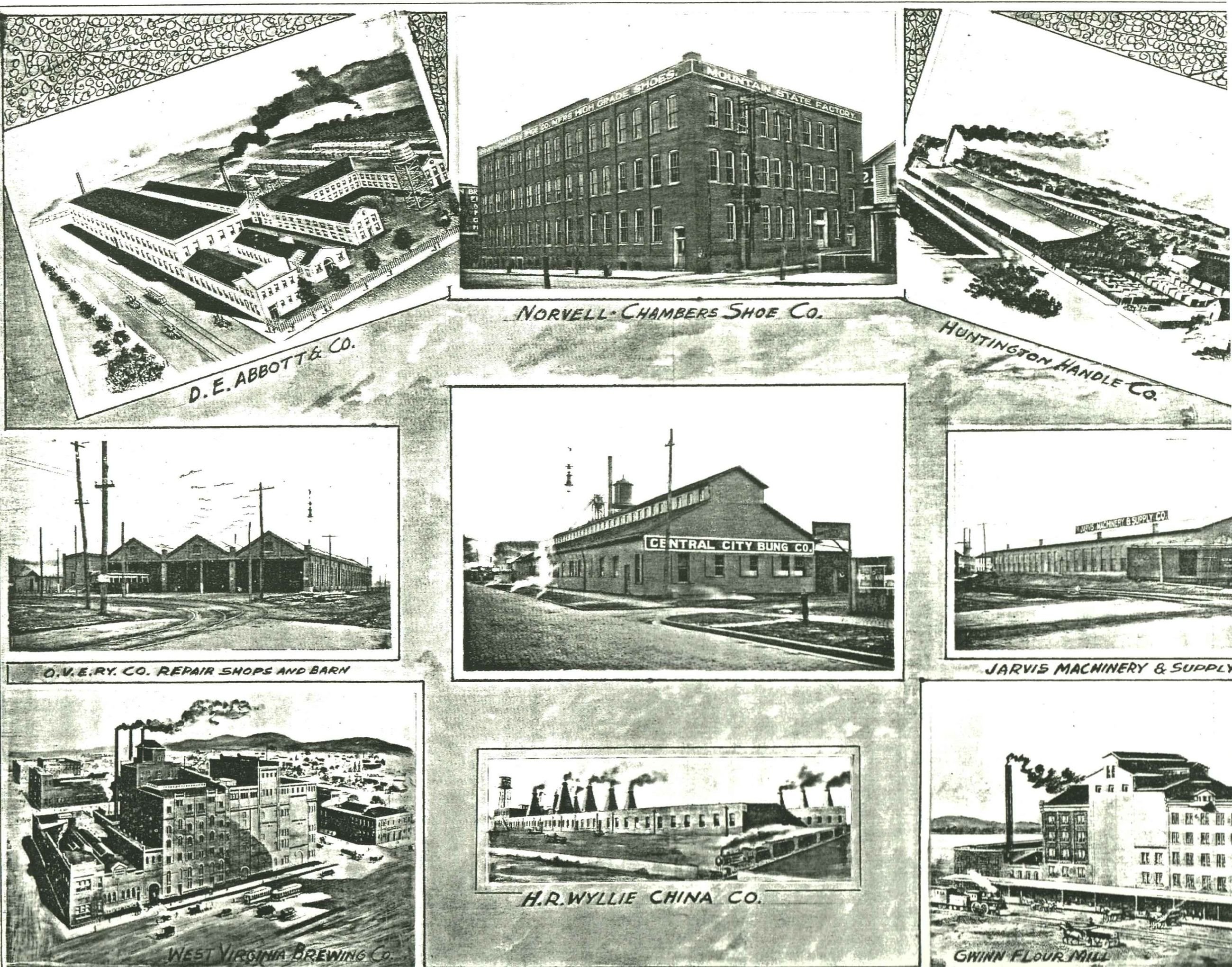 Additional factories from Central City and the surrounding area. Image courtesy of the West Huntington Public Library.
