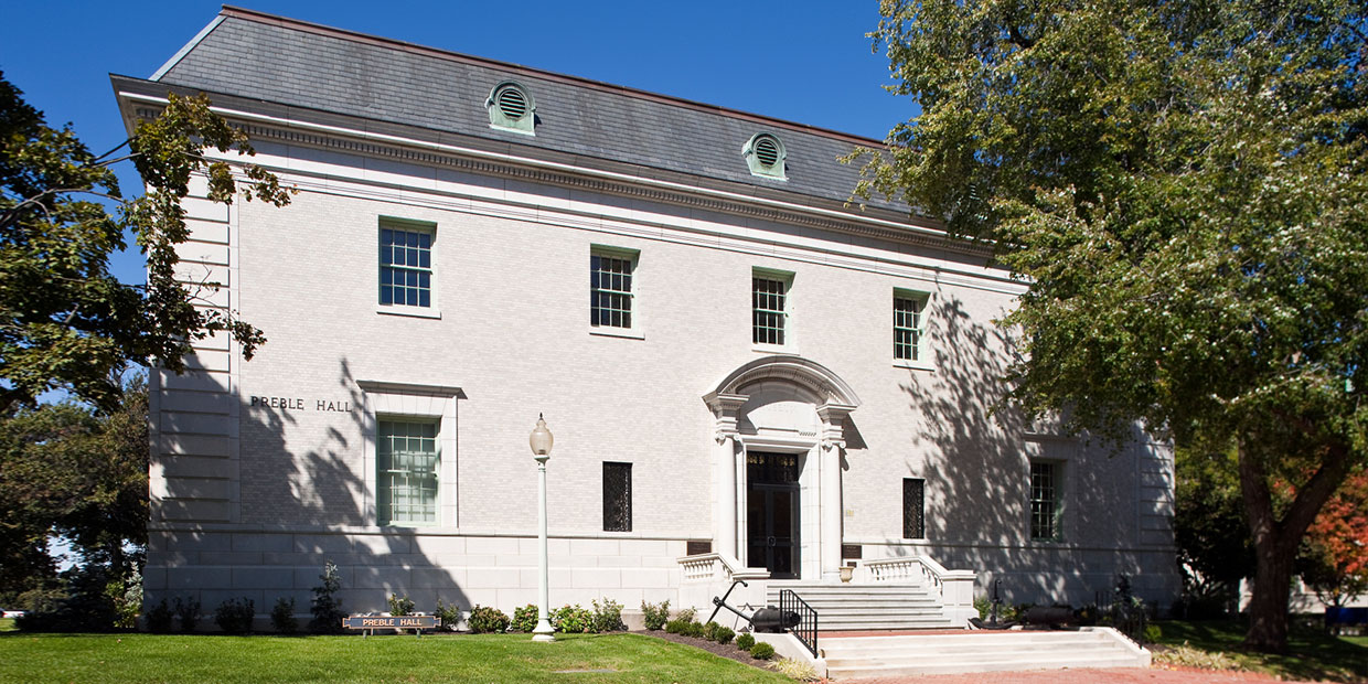 The museum is located in Preble Hall one the Academy's campus. Visitors may park near the museum and walk onto the campus with proper identification for all adults in the party.