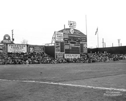 Sulphur Dell's outfield boast one of the most distinguishable features in baseball history. The height of right field caused right fielders to be known as "mountain goats". 