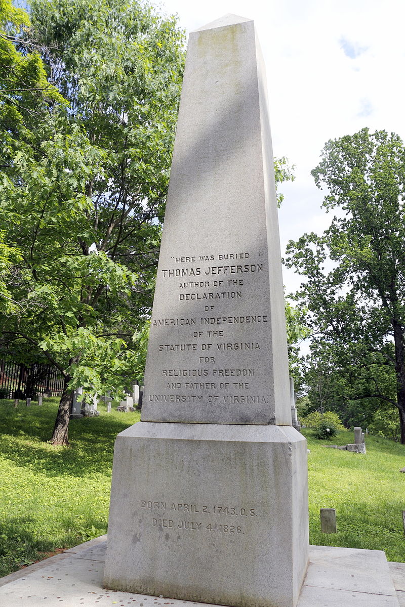 Thomas Jefferson Gravesite on Monticello's grounds