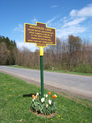 John Burroughs Woodchuck Lodge's marker