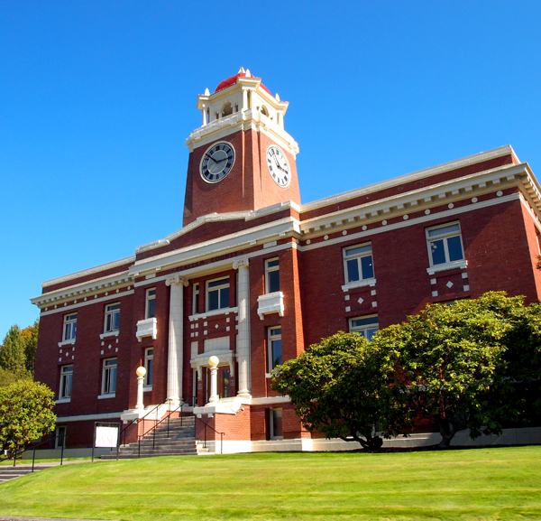 The historic Clallam County Courthouse was built in 1915 and is a beautiful example of Classical Revival architecture.