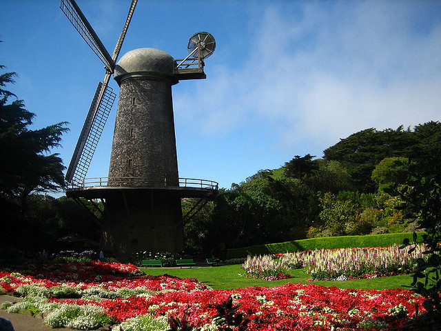 The Dutch Windmill and the Queen Wilhelmina Tulip Garden