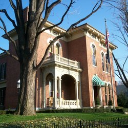 A side view of the James Whitcomb Riley Home and Museum