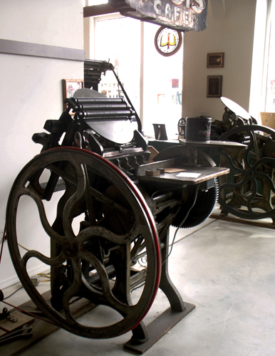 One of the presses in the museum. Credit: Whitman County Historical Society
