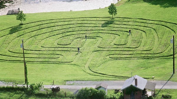 The labyrinth, one of the largest in the Midwest