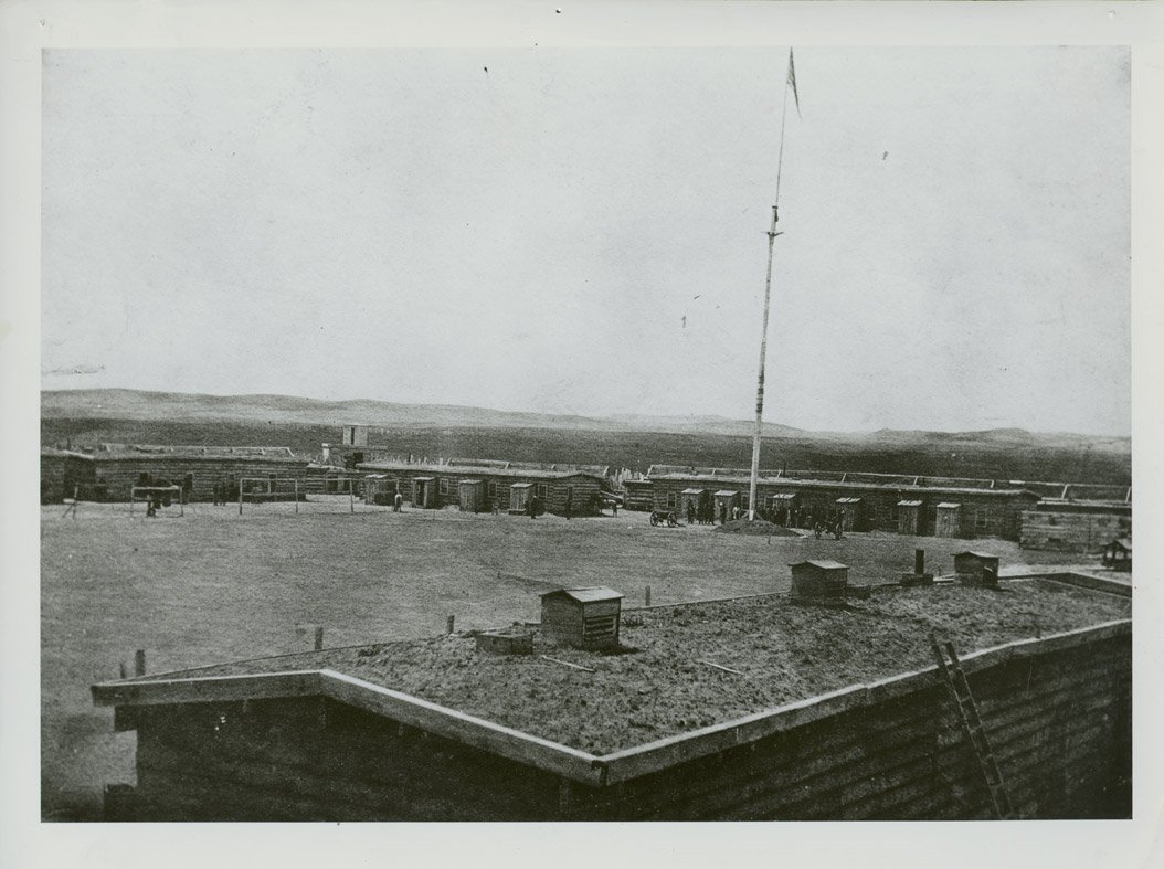 Fort Rice as it appeared after it was rebuilt in 1868.