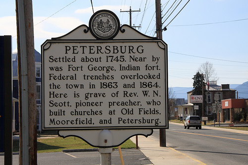 Petersburg historical marker.