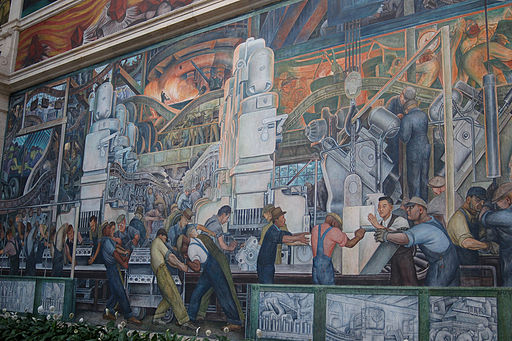 Mural of "Detroit Industry" in Detroit Institute of Arts