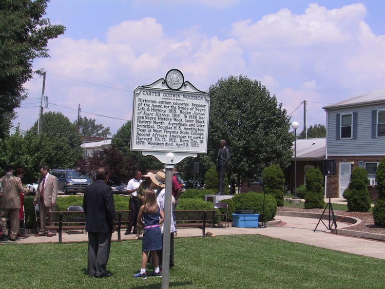Preparing for dedication of roadside marker in 2003. www.wvculture.org.