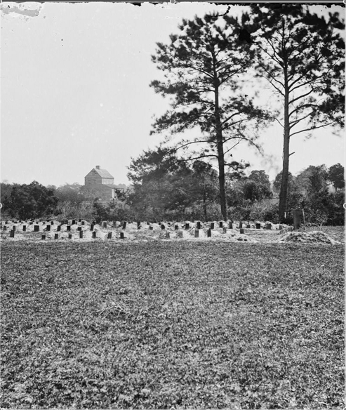 This image from the Library of Congress shows the graves of the Union soldiers after former slaves and free Black men moved the bodies from a mass grave. Two decades later, the remains were reburied at Beaufort National Cemetery. 