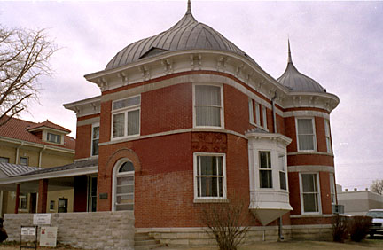 The outside of the beautiful Charles Curtis House.