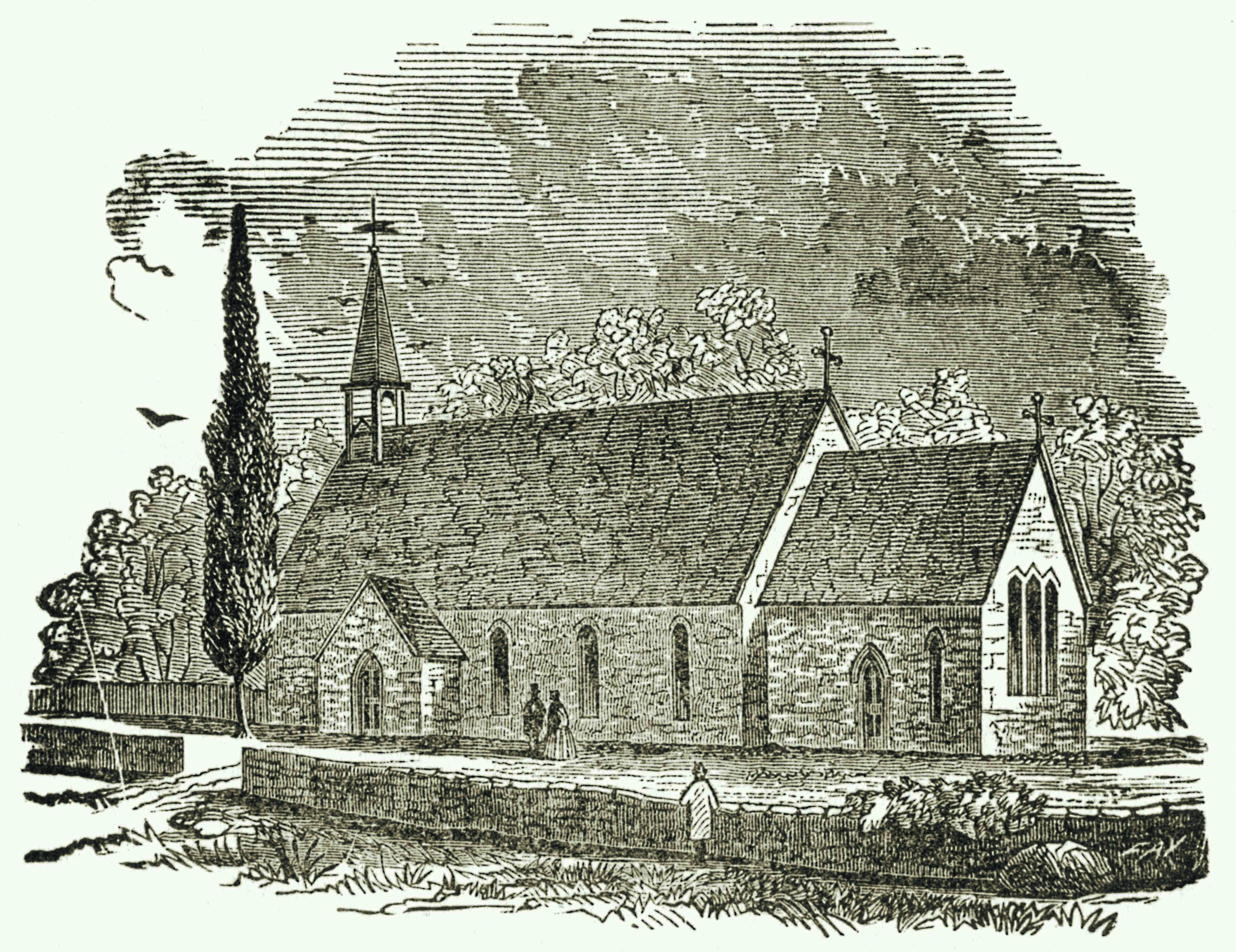 Drawn picture of the All Saints' Church
