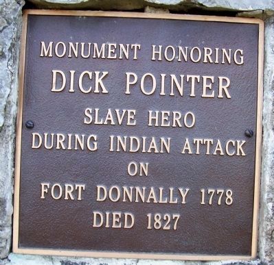 Plaque commemorating Dick Pointer