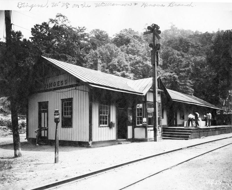 Pictured here is the Dingess Station. On the picture it states, "Dingess, WV on the Williamson and Kenova Branch." 