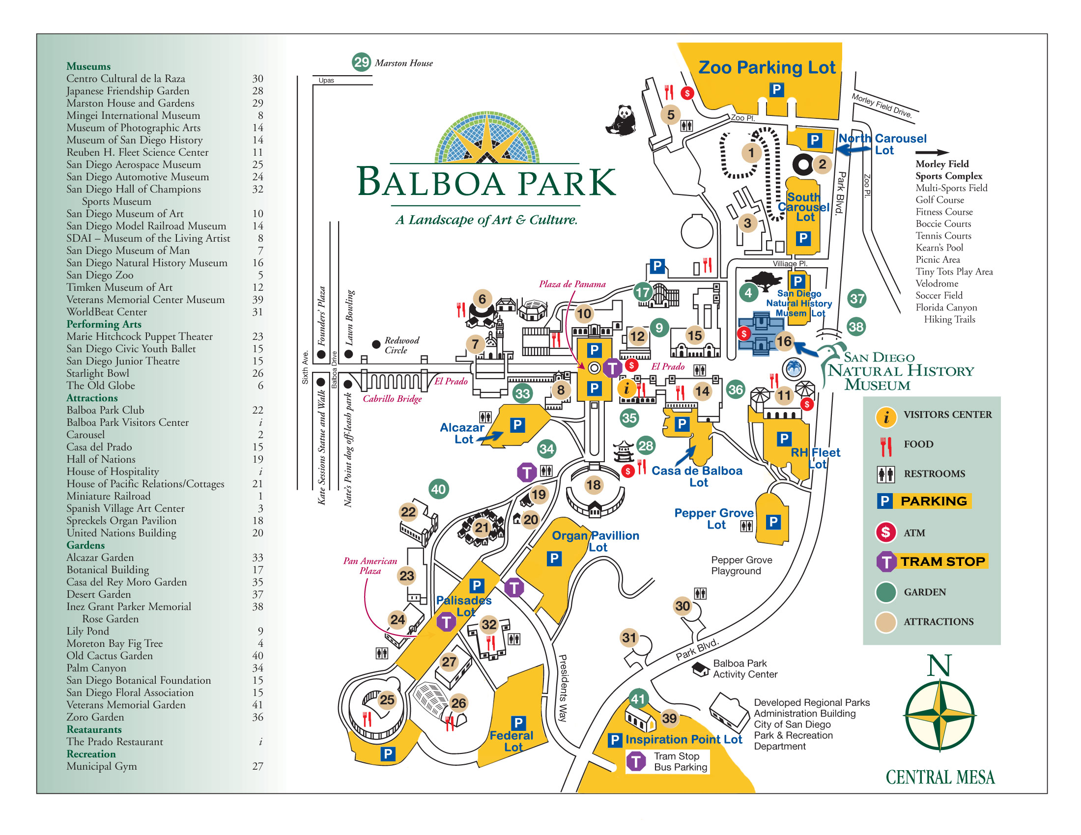 Map of the park grounds