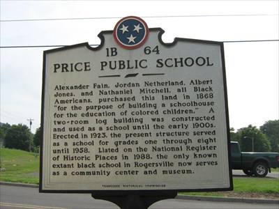Historic marker to Price Public Elementary School
