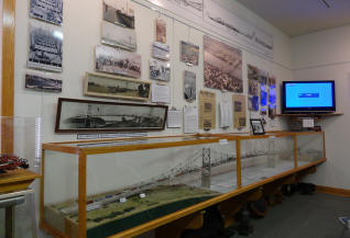 The museum includes a model of the Silver Bridge and information about the bridge collapse.