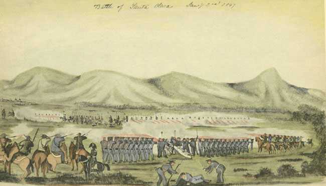 Drawing of the battle 