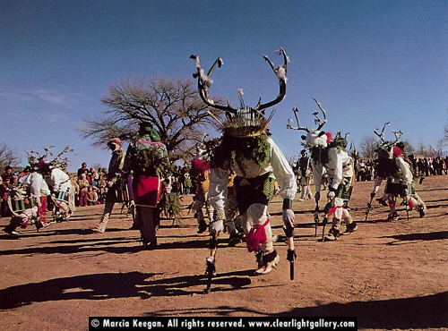 Deer dancers during San Ildefonso Feast Day