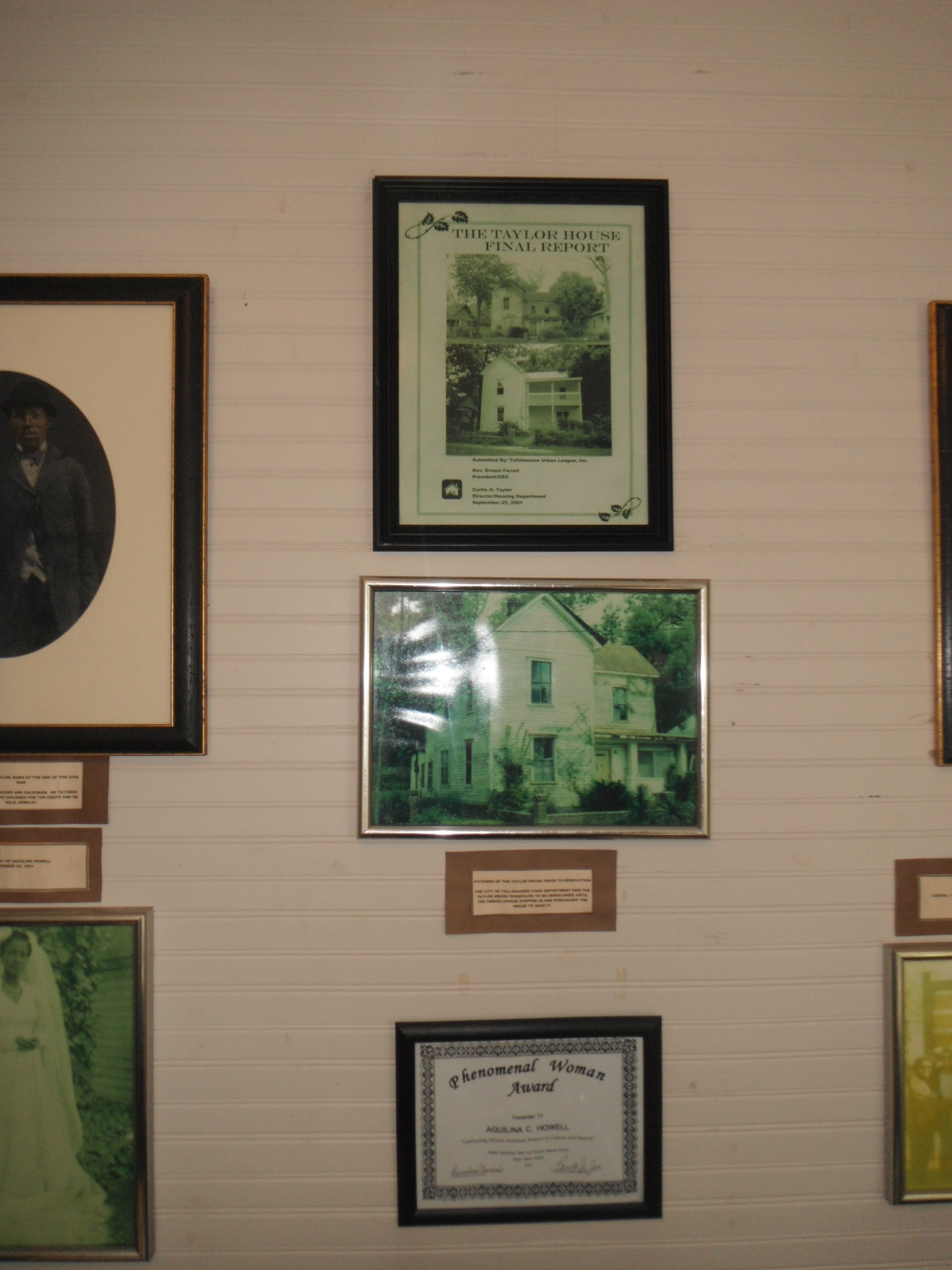 Some of the photographs in the Taylor House Museum